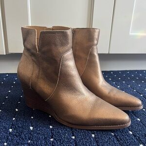 Women's Metallic Bronze Wedge